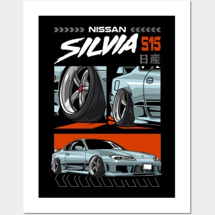 Iconic Silvia S15 Car Posters and Art